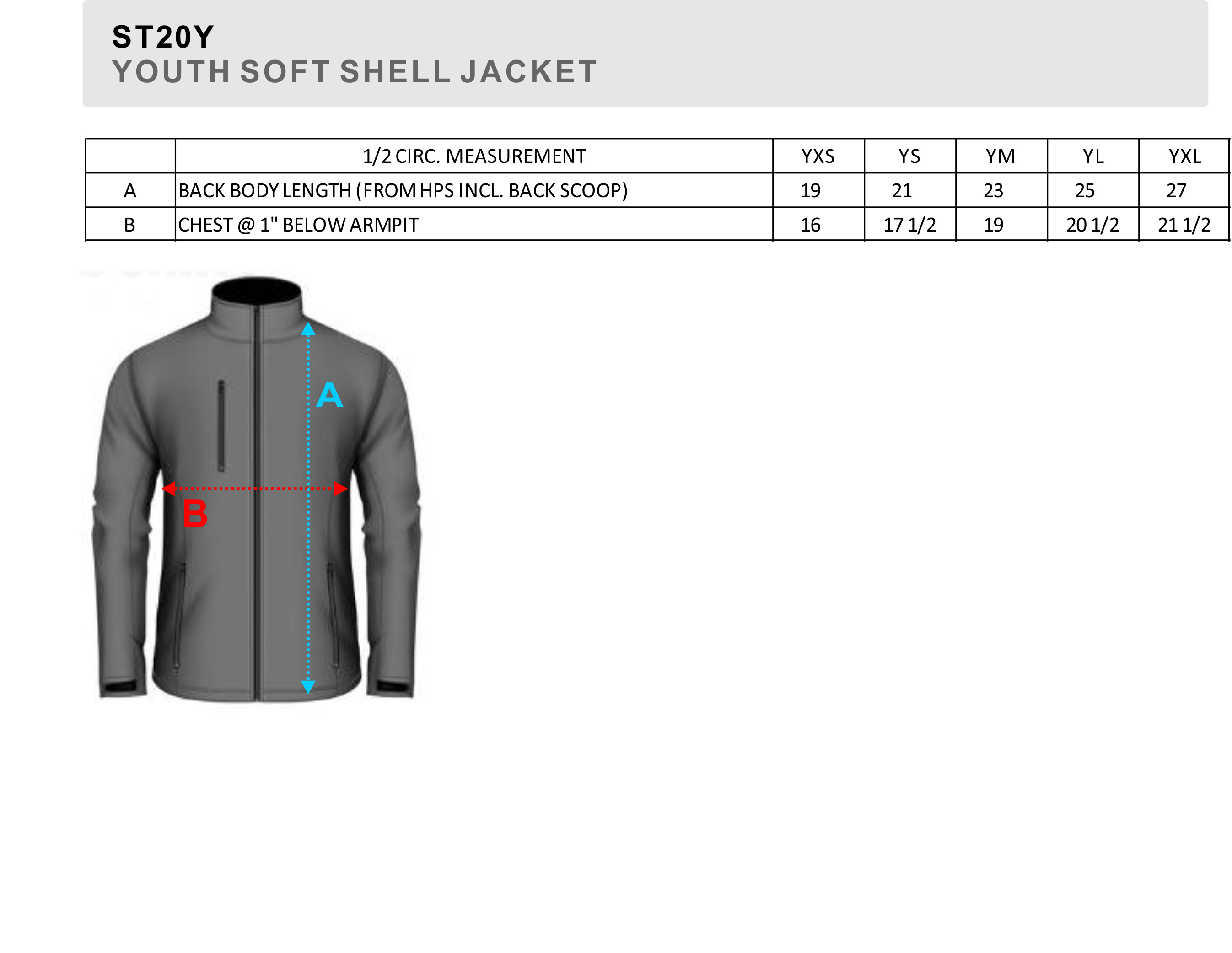 BAW Size Chart