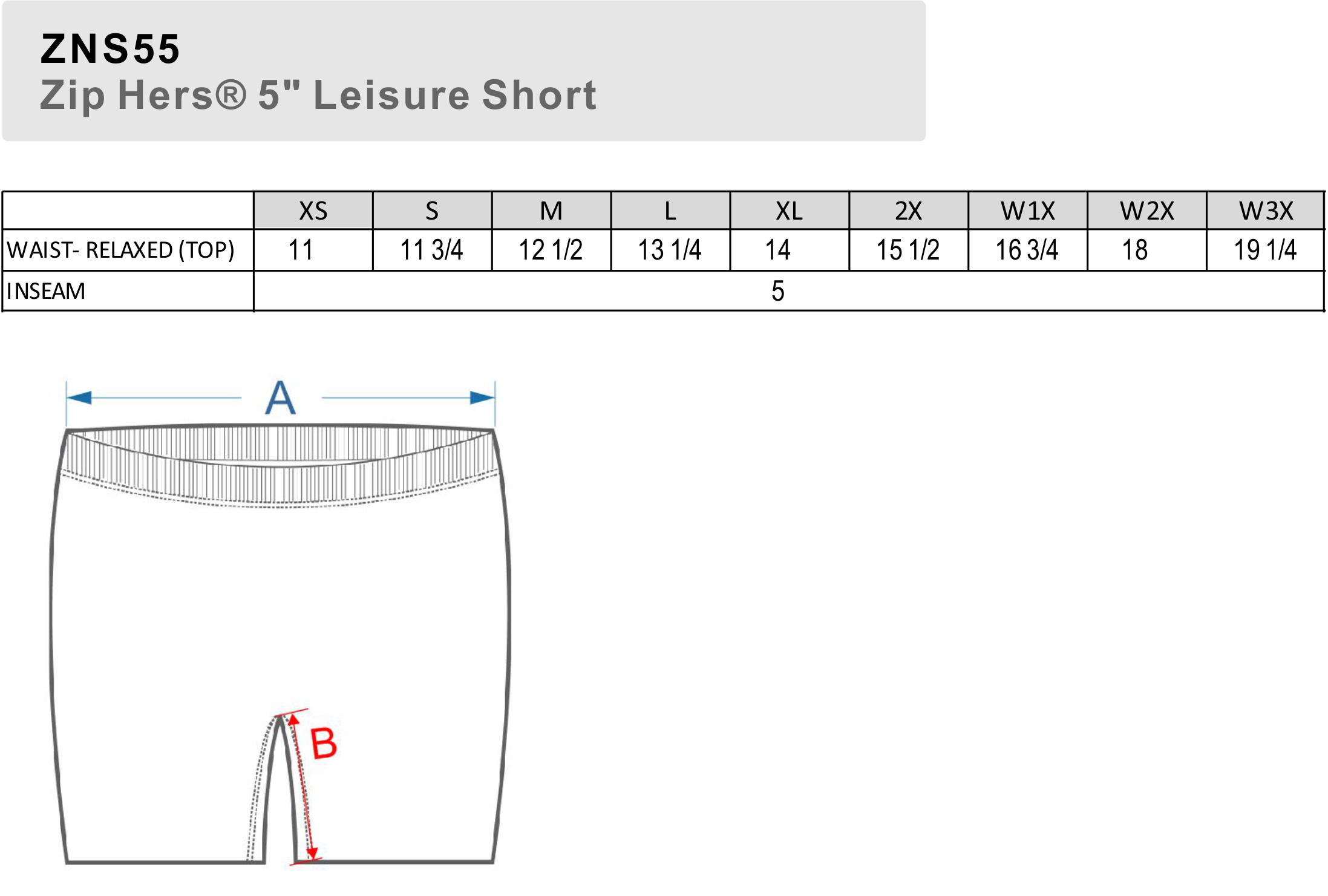 BAW Size Chart